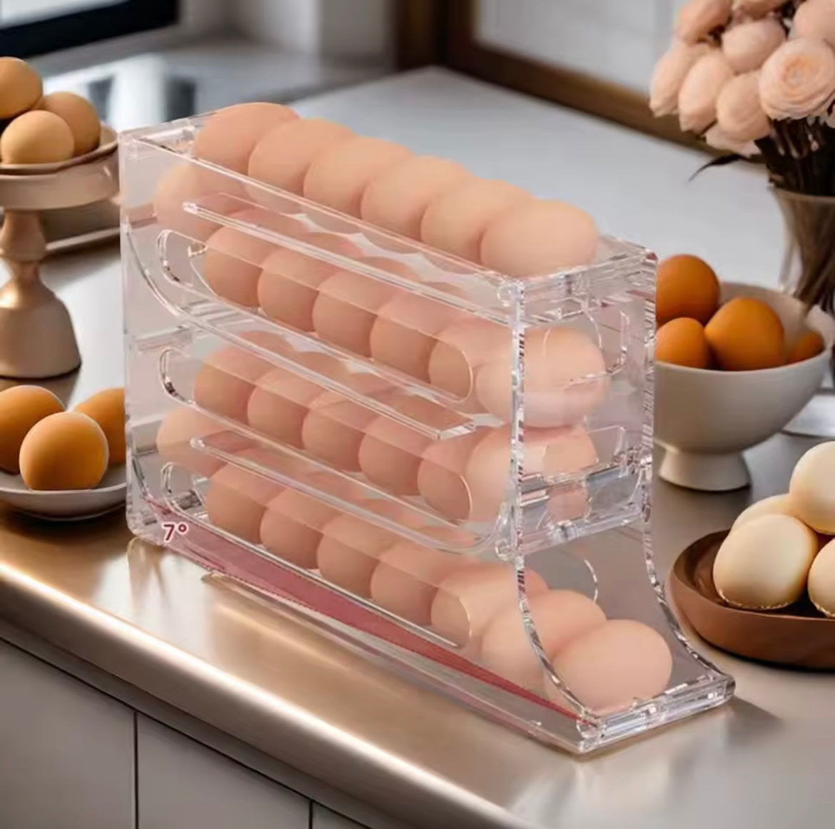 DISPENSADOR HUEVOS NEVERA 4 NIV TRANSPAR