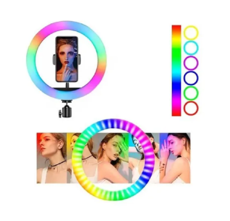 Trípode con Aro de Luz LED 26cm